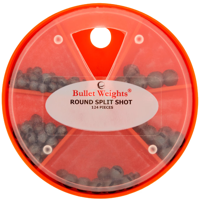 Bullet Weights Round Split Shot 124 pcs