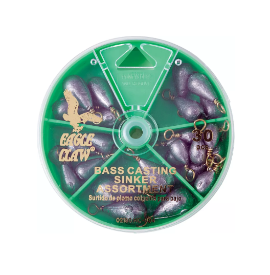 Eagle Claw Bass Casting Sinker Assortment 27 pcs