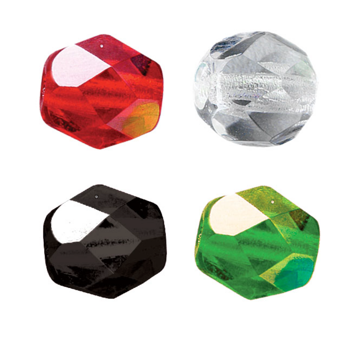 Top Brass Glass Beads, 6 mm