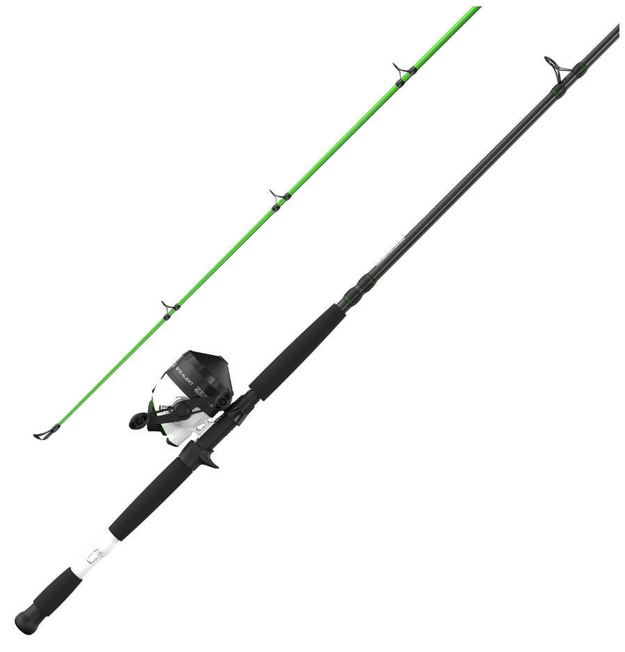  Zebco 808 Saltwater Spincast Reel and Fishing Rod