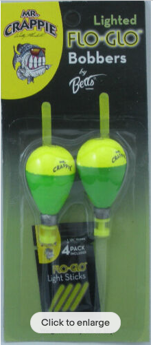 Mr Crappie Flo Glo Bobber