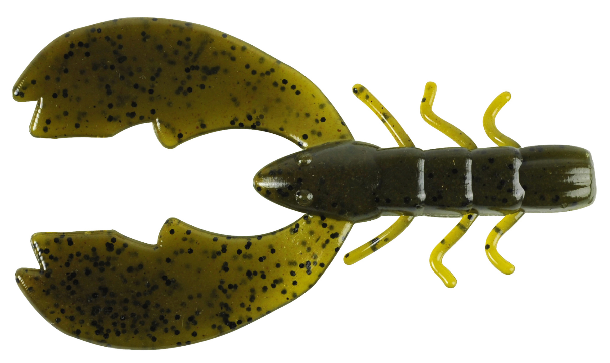 Berkley PowerBait Chigger Craw | 4 Inch | Green Pumpkin